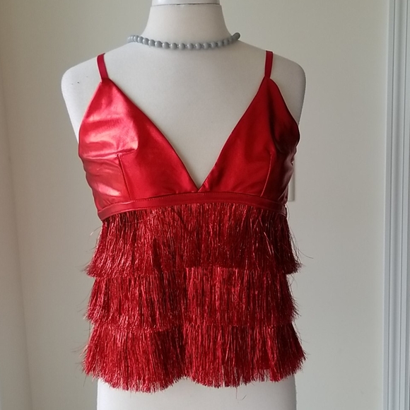 Wild Cat Tops - Wild Cat  Tinsel Fringe Top